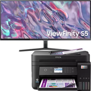 Promo Impresora:Inyección de Tinta Multifuncional EPSON EcoTank + Monitor L6270+M
