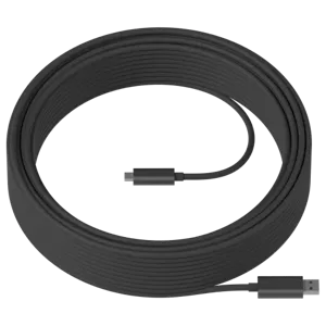 Cable Resistente Strong Logitech de USB-A a USB-C, 10 Gbps, Largo 25 metros, Negro - 939-001802