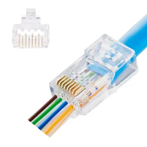 Conector RJ45 Cat6  Pass Through Macho Bolsa 100 unidades - AW-RJ45-C6-PASS_THROUGH