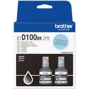 PACK 2 TINTAS BROTHER BTD100BK NEGRO