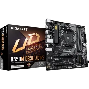 Tarjeta Madre B550M DS3H AC R2, 4* DDR4, 2*M.2 mATX Wi-Fi HDMI, Displayport -  B550M DS3H AC R2
