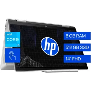 Notebook 2 en 1 HP Pavilion x360 i3-1315U, 8GB RAM 512GB SSD, Win11 14“ tactil - B69KKLA