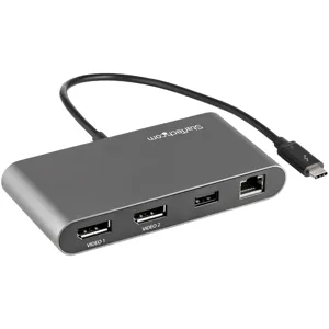 Mini Docking Station StarTech.com, Thunderbolt 3 a 2x DisplayPort, 1x USB 3.2 Gen 1, GbE - TB3DKM2DPL
