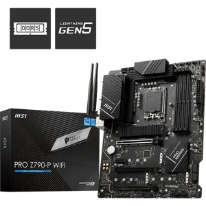 Tarjeta Madre MSI PRO Z790-P WIFI, Intel LGA1700, 4x DDR5, PCIe 5.0, 4x M.2, HDMI, DP, USB-C - 824142302125