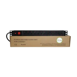 PDU Exelink de 12 Posiciones Switch On/Off, Negro - EX-HR-0005