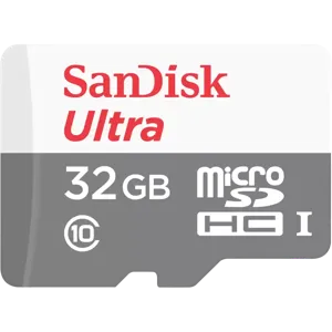 Tarjeta de Memoria MicroSD 32G  SanDisk Ultra con adaptador microSDHC a SD Incluido - SDSQUNR-032G-GN3MA