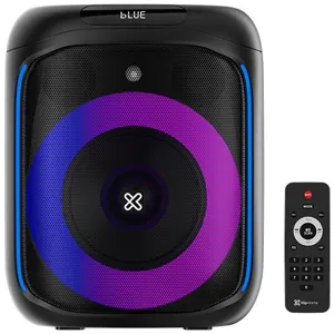 Parlante portátil Bluetooth, 1800W PMPO, 7h batería, luces LED, Klip Xtreme - KLS-655