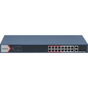 Switch PoE 16 Puertos 100Mbps, 2 Combo Gigabit, 230W, IP Extendido Hikvision - DS-3E1318P-EI