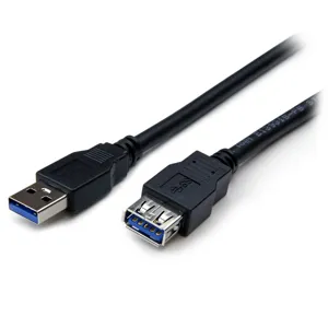 Cable de 1,8m de Extensi贸n Alargador Pasivo USB 3.0 SuperSpeed Macho a Hembra USB A  Extensor  Negro Cable de 1,8m de Extensión Alargador Pasivo USB 3.0 SuperSpeed -USB3SEXT6BK