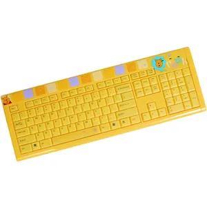 TECLADO WINNIE USB AMARILLO CON LUZ D9203-W