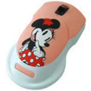 MOUSE MINNIE RETRO ROSADO  OPTICO  USB 800DPI  D9002-4