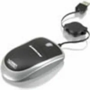 MOUSE LASER 1600dpi Con CABLE RETRACTIL, USB