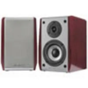 Parlantes 2.0 mod Vertrag. 32W RMS, caja madera, Doble entrada estereo
