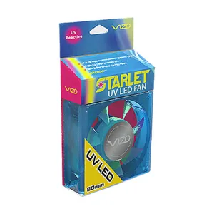 Ventilador UV c/ LED AZUL STARLET 80MM