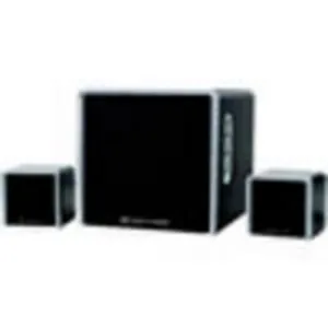 Parlantes 2.1  mod Plakat.  16W+8w x2,  20Hz ~ 20Kz. Woofer de madera, subw 5.25, satélite sp de 3