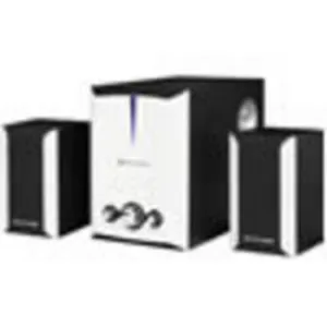 Parlantes 2.1 Thonet & Vander mod Fien.  16W+10w x2, Woofer de madera, subw de 5", satélite de 2.5"