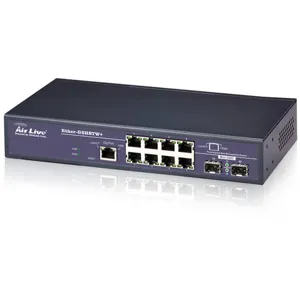 Ether-GSH8TW+ 8P+ 2Mini-GBIC Gigabit switch, WEB mgmt, 8P totally