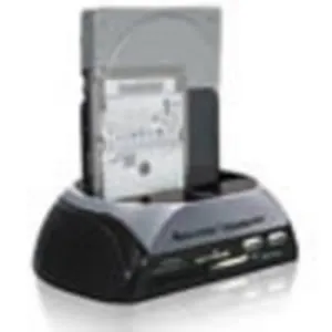 SATA 2.5" & 3.5" Hard Drive Docking Station con lector de Tarjeta y USB 2.0 HUB DSH-CRHU
