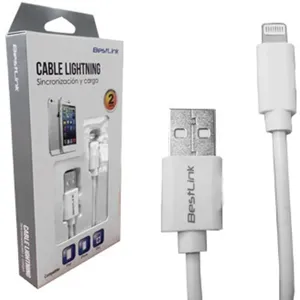 Cable USB Lightning para iPhone 5, iPad, iPad mini, iPod color blanco de 2 metros  PN:BL-CH20200
