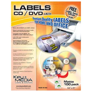 Etiquetas para cd/dvd  matte LB234