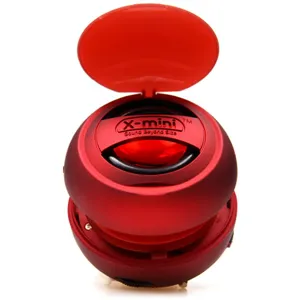 Parlante New Generation v1.1 Capsula recargable USB con tapa  color Rojo 3.5mm