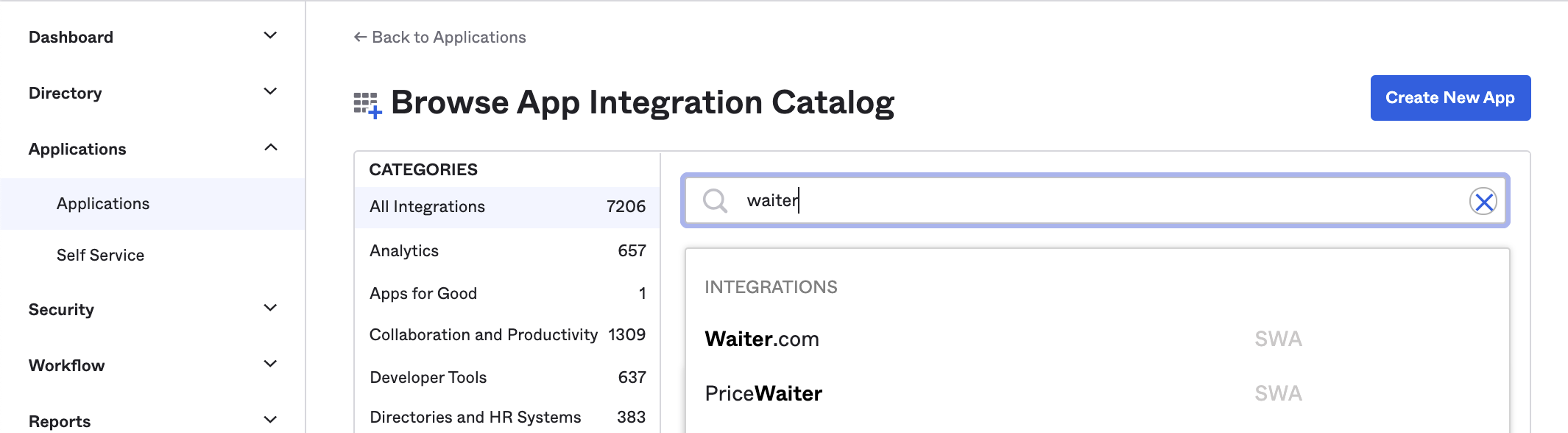 Search for the Waiter app