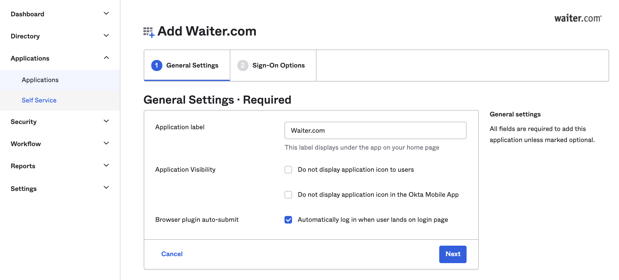 Configure General Settings