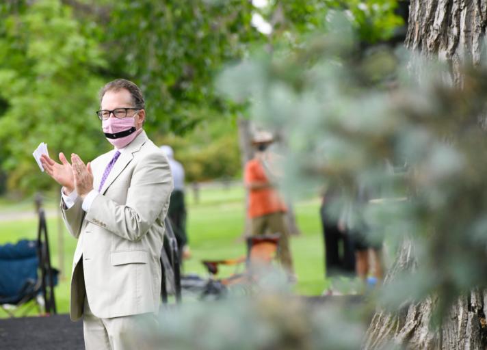 Commencement Parade - Cyrus & Marc Piscotti