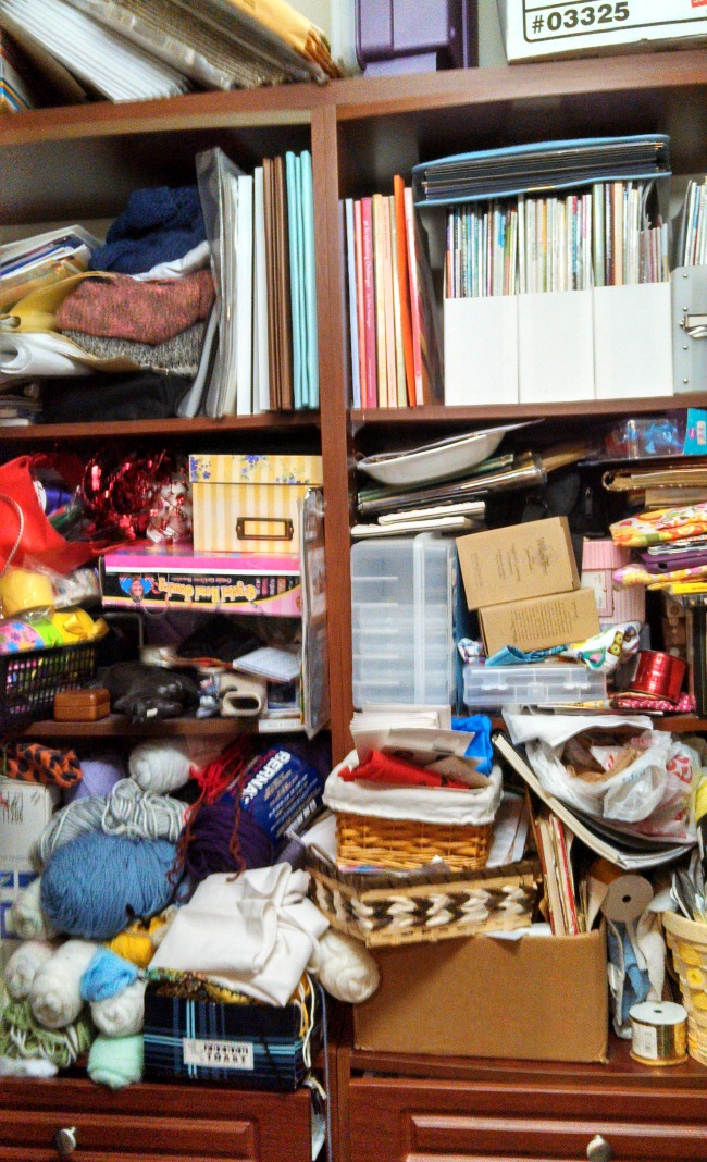 This is what part of our master bedroom closet looked like two weeks ago!