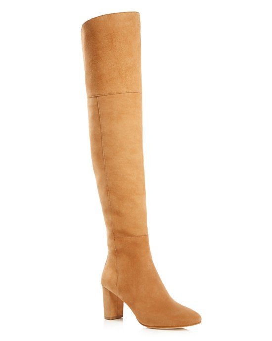 Brett Stretch Suede Over The Knee High Heel Boots