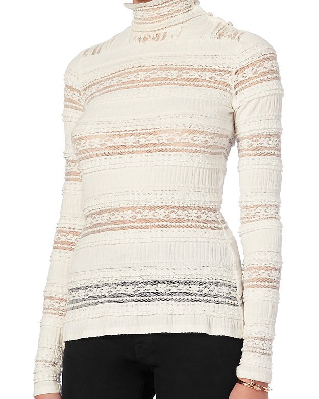  Antonia Lace Turtleneck Top