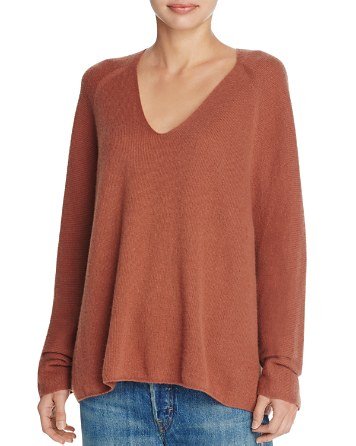 Deep V-Neck Cashmere Sweater