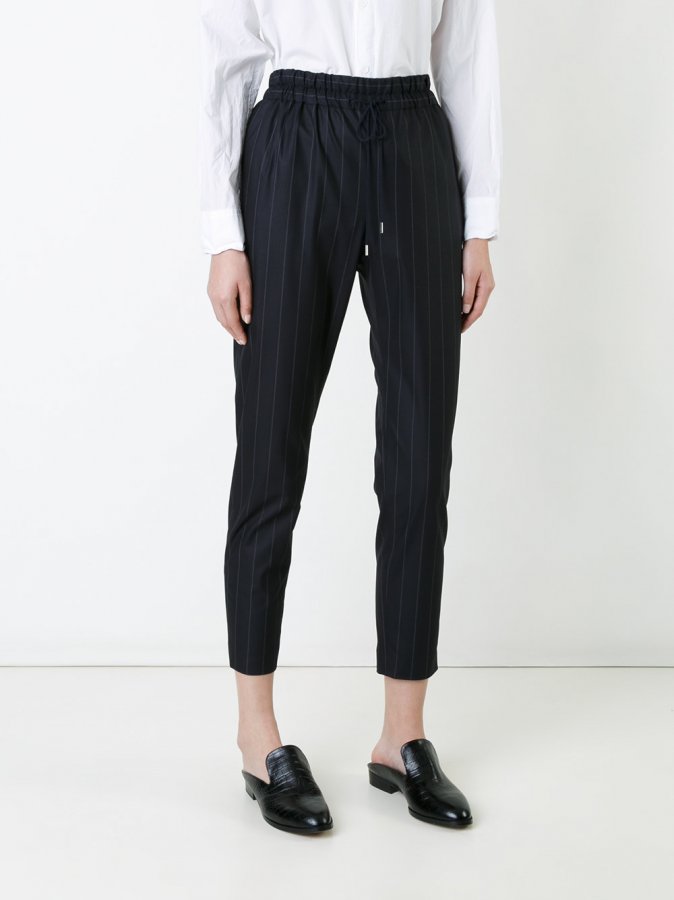 Astraet Pinstripe Cropped Trousers