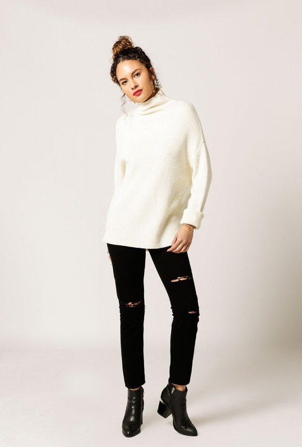 Hi-Lo Turtleneck Sweater