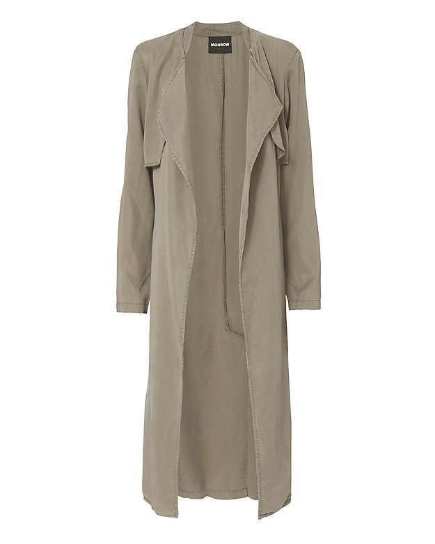 Long Twill Trench Jacket