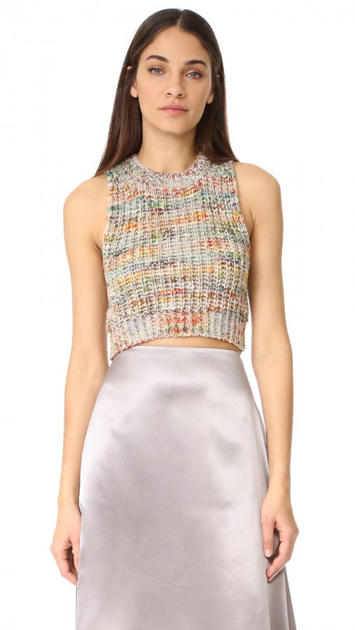 Zelia Multi Sleeveless Crop Sweater