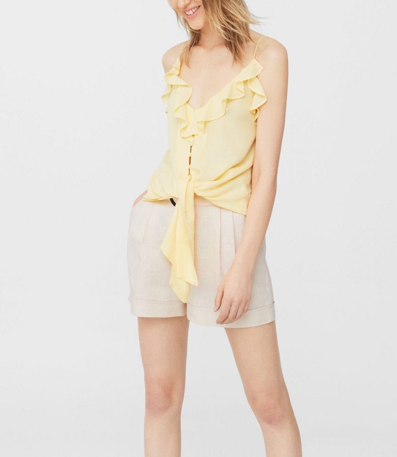 Ruffled Knotted Top