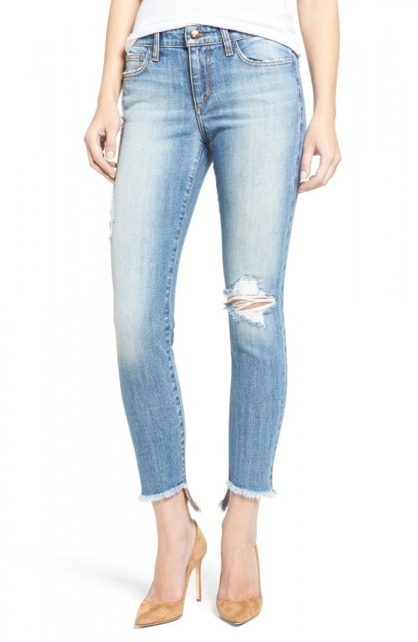 Blondie Ripped Ankle Skinny Jeans