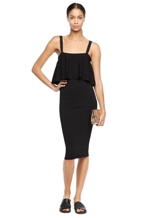 Flounce Fitted Dress