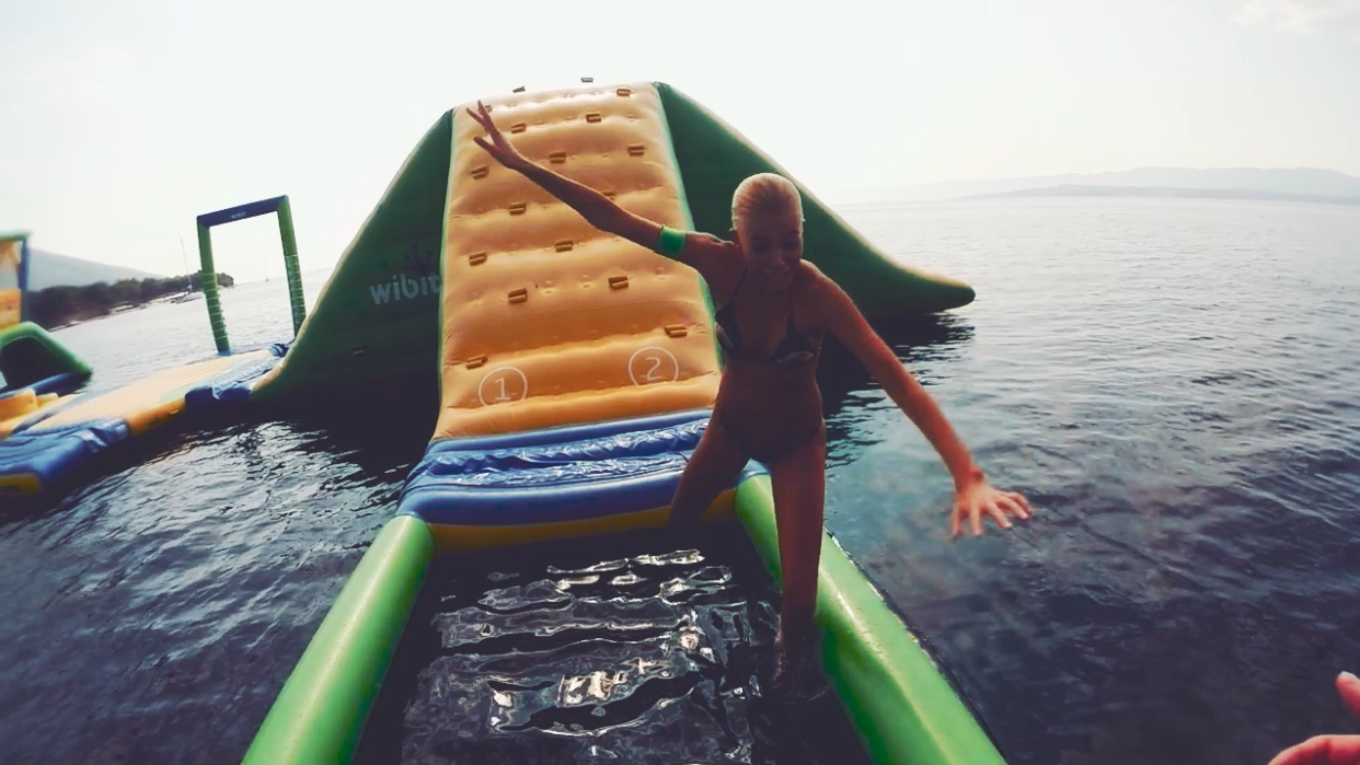 Couple Fails and Wibit water park in Bol - WANDERLIFE