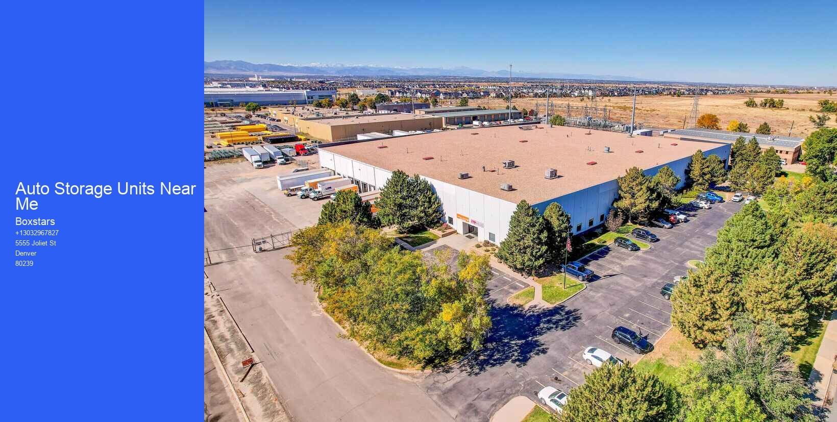 Auto Storage Units Near Me