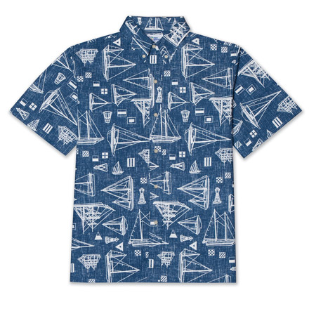 Vintage Nautical Print Shirt by Reyn Spooner