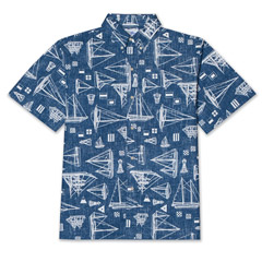 Vintage Nautical Print Shirt by Reyn Spooner