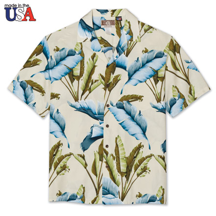 Aloha Leaves Print Shirt