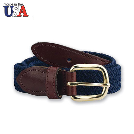 In-Between Adjustable Sizing Braided Stretch Belt with Sized Leather