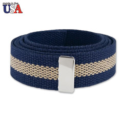 Cotton Web Belt with Silver Tip Only