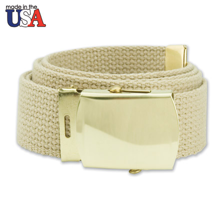 Cotton Web Belt with Brass Buckle