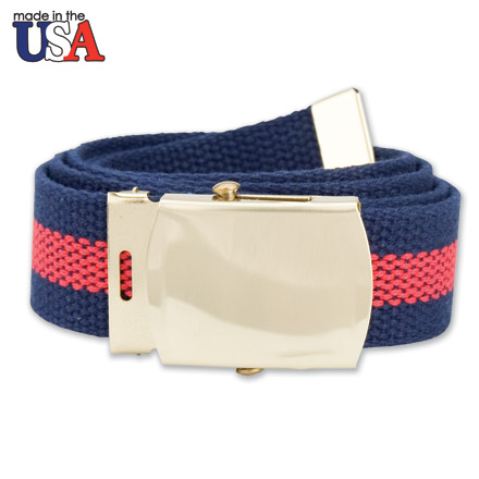 Cotton Web Belt with Brass Buckle