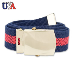 Cotton Web Belt with Brass Buckle