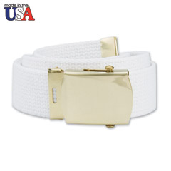 Cotton Web Belt with Brass Buckle